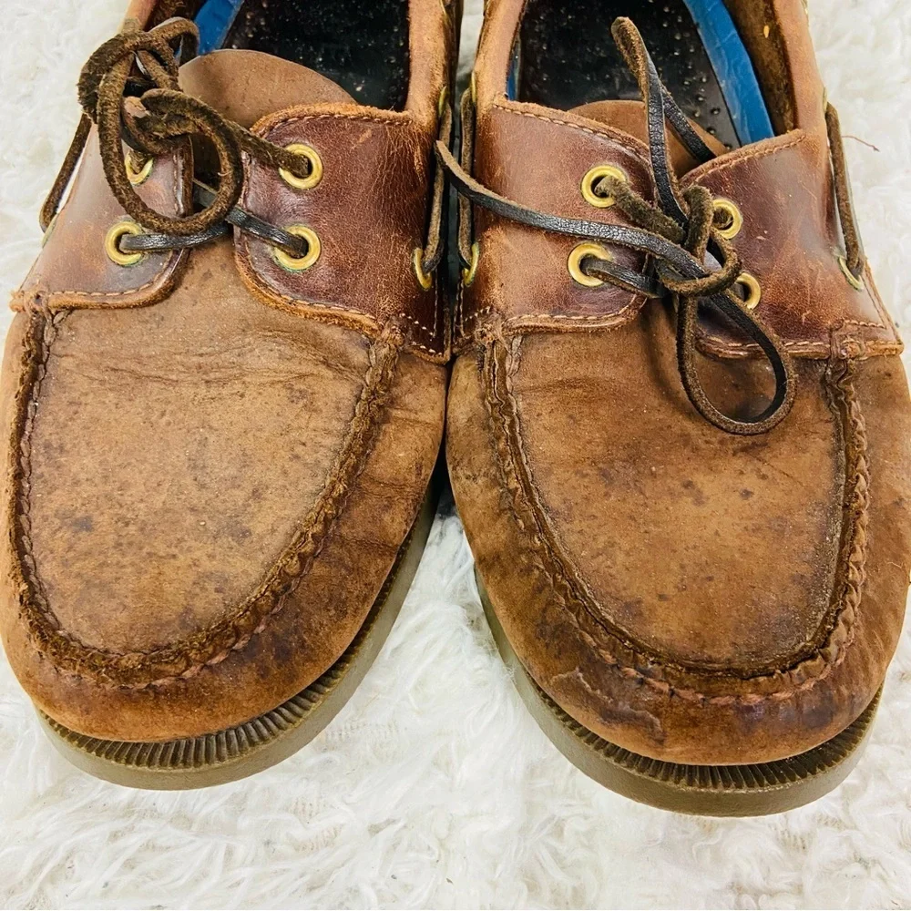 SPERRY Classic Brown Leather Boat Shoes size 9.5